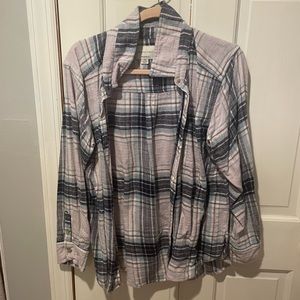 plaid button up